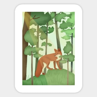 Brown Fox Sticker